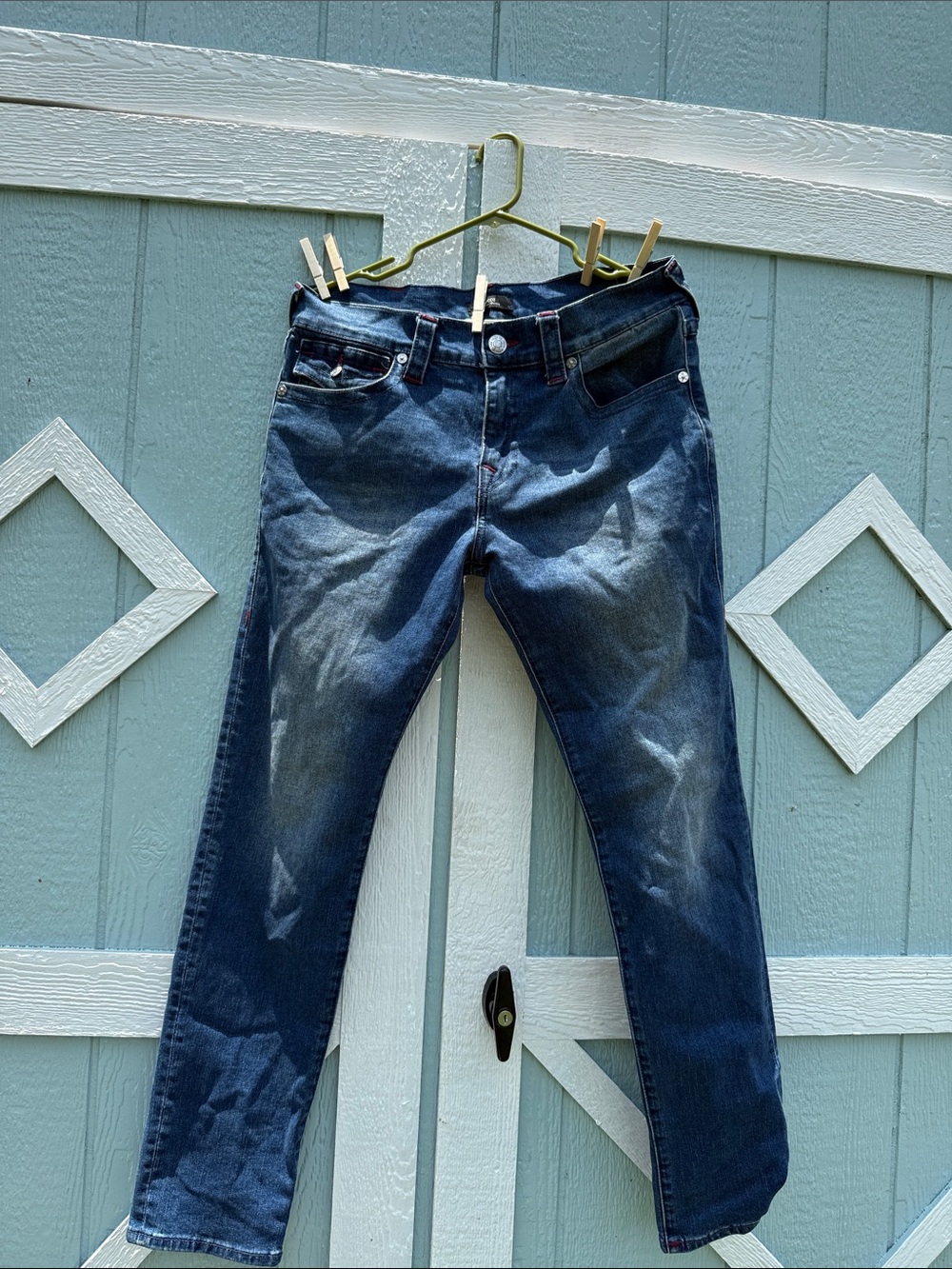 Men’s True Religion- Relaxed Skinny Blue Denim Jeans